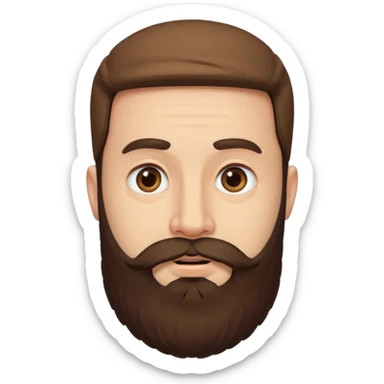 A pregnant Jewish man with a big beard sticker