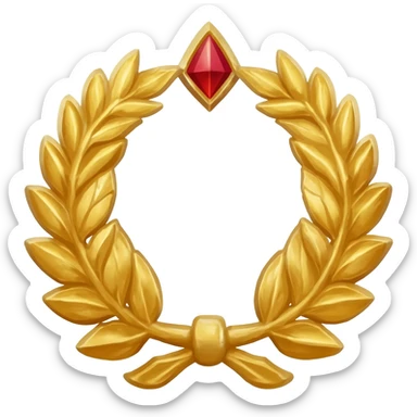 Corona laureada imperial de oro y diamantes del dios Emperador de Warhammer 40k sticker