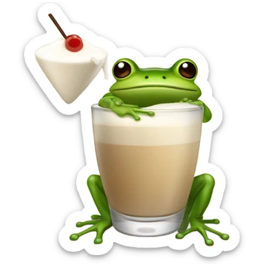 Make the coqui from Puerto Rico drinking coquito sticker