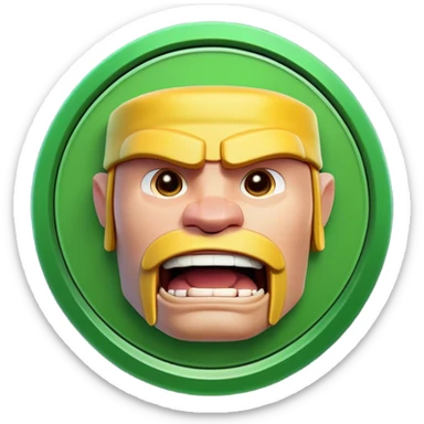 Clash of Clans aesthetic: Cinematic Playful Xbox Game Disc Portrait Emoji, rendered in a 3D vector-style similar to standard emojis with minimal shading and bold, simplified shapes. A compact, distinct form with signature details, softly glowing with a modern gaming energy charm. Simplified yet unmistakably iconic, highly detailed and consistent, glowing with a soft radiance and high shine. Stylized with a touch of next-gen innovation and a soft glowing outline, capturing the essence of a beloved gaming relic with a friendly, playful manner! sticker