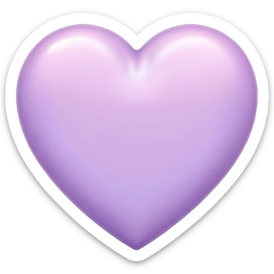 Pastel lilac heart sticker