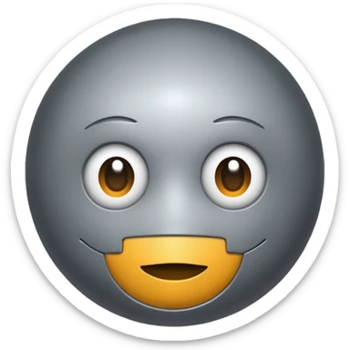 A  gray big shpere head with cylindrical  body  sticker