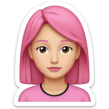 icono silueta de mujer rosa sin rostro sticker