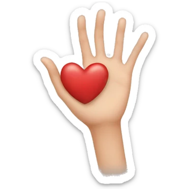 Hand heart sticker