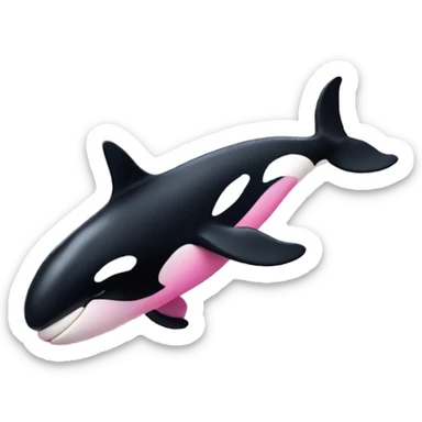 Pink orca whale  sticker