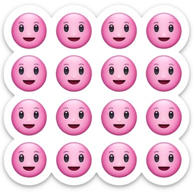 Pink emojis sticker