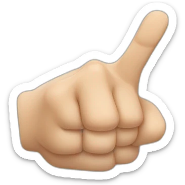 hand pointing forwards sticker