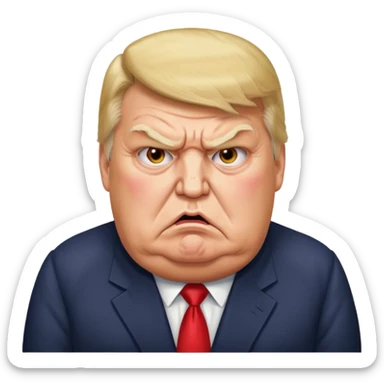 uSE THIS AS A REFERENCE PICTURE TO CREATE AN ANGRY, ELDERLY, OBESE DONALD TRUMP EMOJI sticker