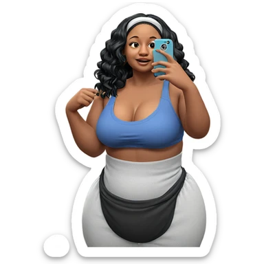 bathroom selfie with phone sticker