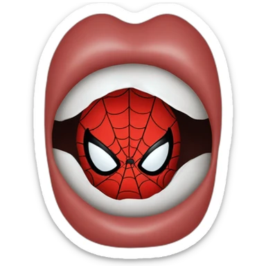 Spiderman kissing sticker