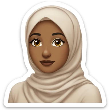 pretty, hijabi, aestheitc, brown girl, lashes sticker