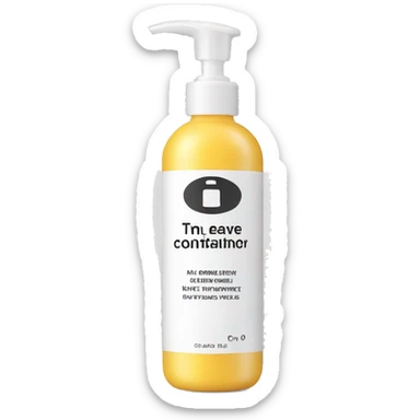 leave-in conditioner bottle with label sticker