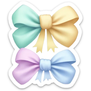 Pastel bows sticker