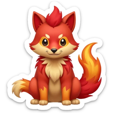 Cool cute edgy kawaii Quilava-animal-creature-hybrid full body sticker