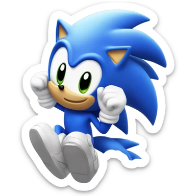 Sonic in heaven sticker