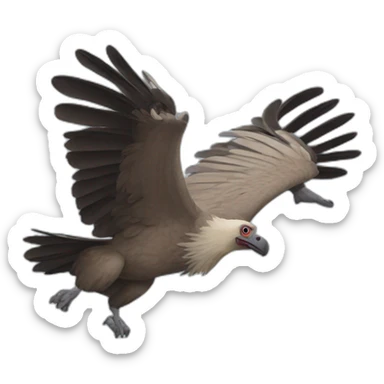 Vulture flying in the air sticker