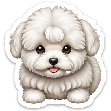 white maltipoo sticker