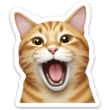 cat yawning  sticker