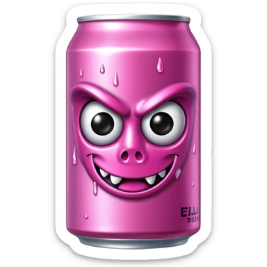 Pink monster energy drink sticker