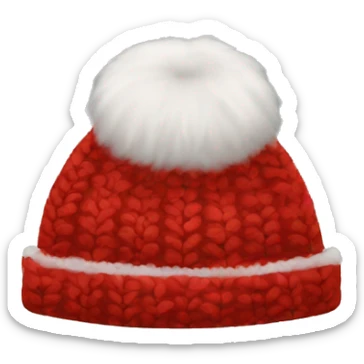 red winter hat sticker