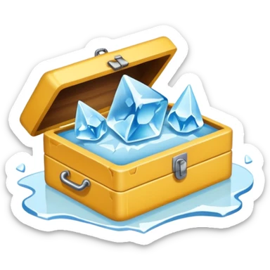 a pin box which break ice sticker