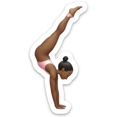gymnast doing a handstand sticker