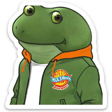 wearing a hot wheels shirt jacket sticker