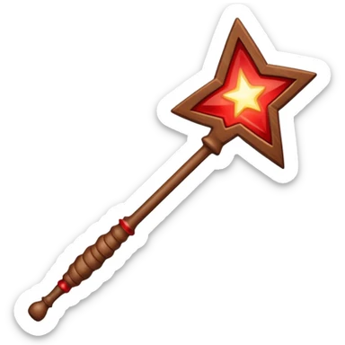 magic wand with red magic wave sticker