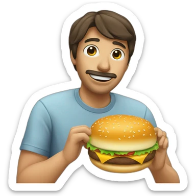 Hamburger qui mange un hamburger sticker