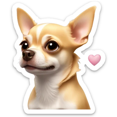 Chihuahua blowing kisses(hearts in the air) sticker