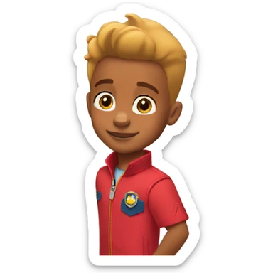 paw patrol no hair young boy sticker