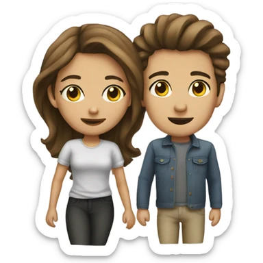 Young couple sticker