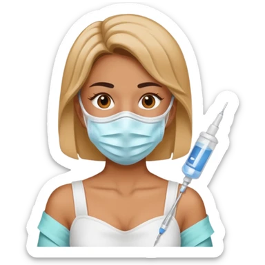 woman vaccine sticker