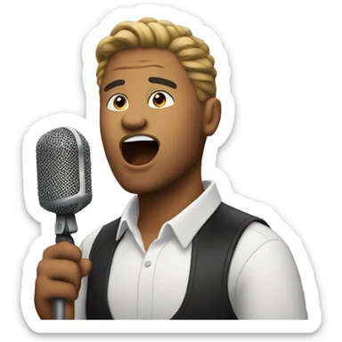 a person who is singing sticker