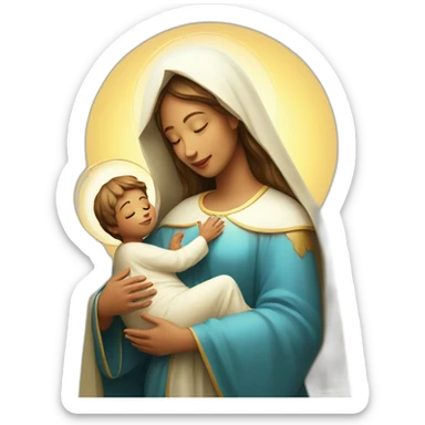 holy Mary with baby Jesus sticker