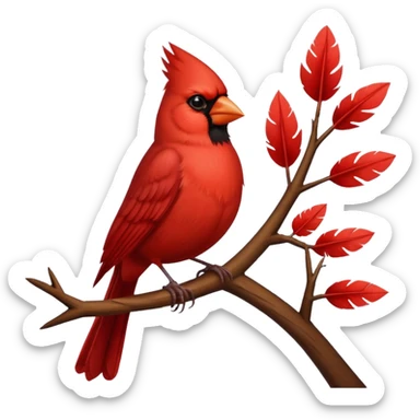 Red cardinal sticker
