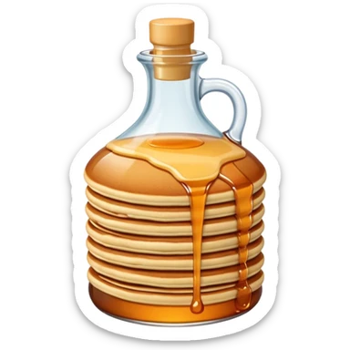 Pancake syrup with the bottle in the shape of a fat woman’s body sticker