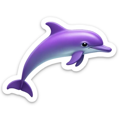 Purple dolphin  sticker