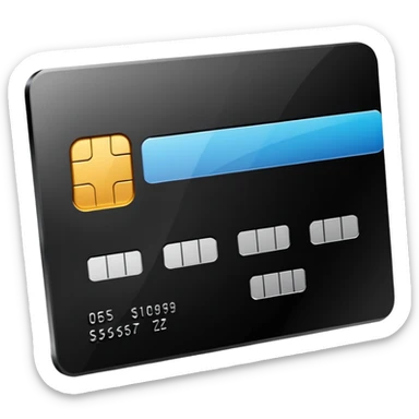 black credit card, no text sticker