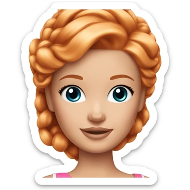 Beautiful Barbie ginger fair skin sticker