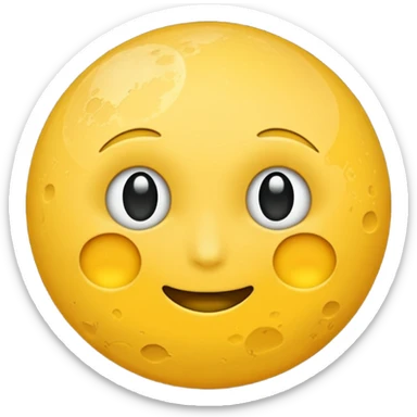 Mond ohne gesicht, gelb sticker