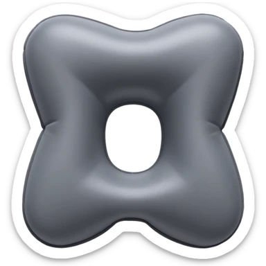 A compact inflatable travel pillow with a sleek surface and adjustable firmness. sticker