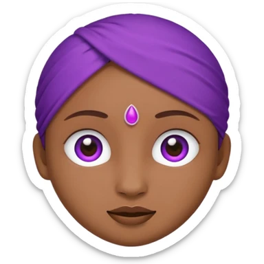 indian desi purple emoji sticker