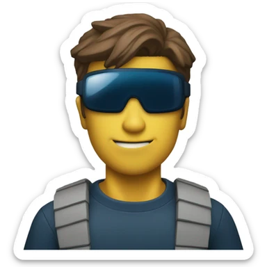 X Men Cyclops Wearing Visor Sunglasses  sticker