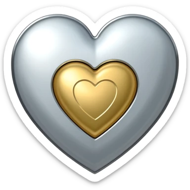 white heart with a dollars border sticker