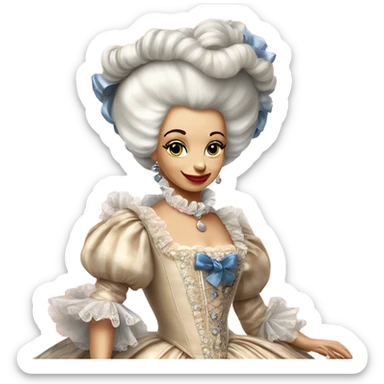 Marie Antoinette at a disco ￼ sticker