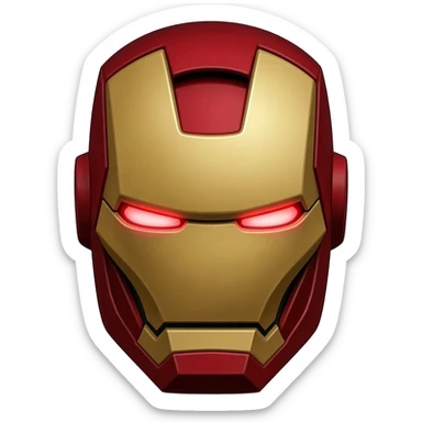 iron man helmet off sticker