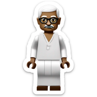 Mahatma Gandhi lego full body sticker