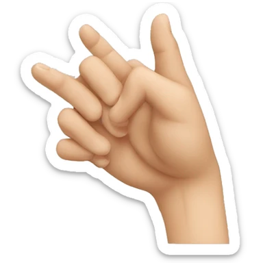 Hands that form a square with thumb and index fingers similar to 🫶🏼 sticker