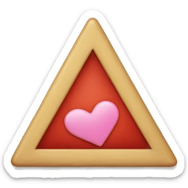 triangle with a heart in it sticker